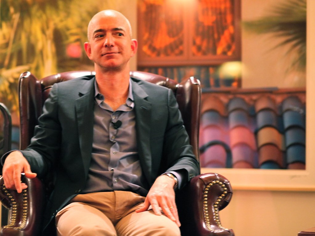 Jeff Bezos smiling