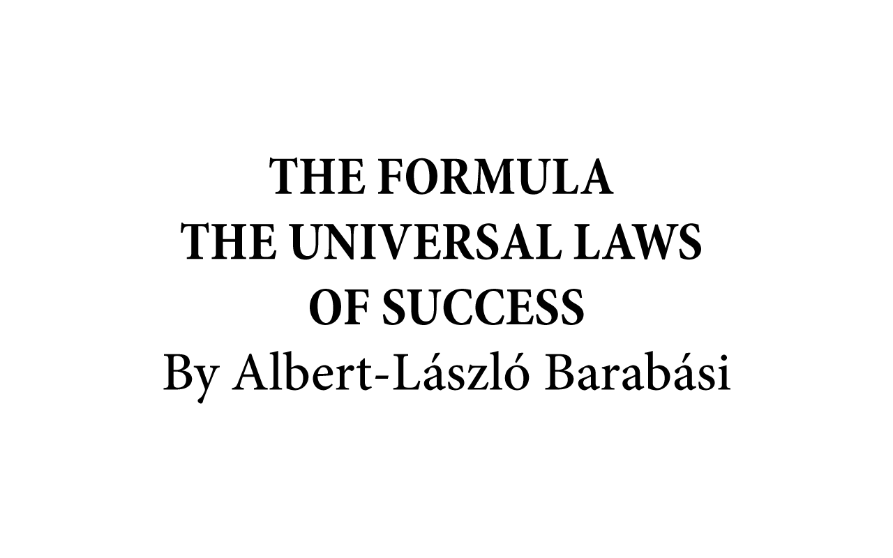 the formula the universal laws of success banner