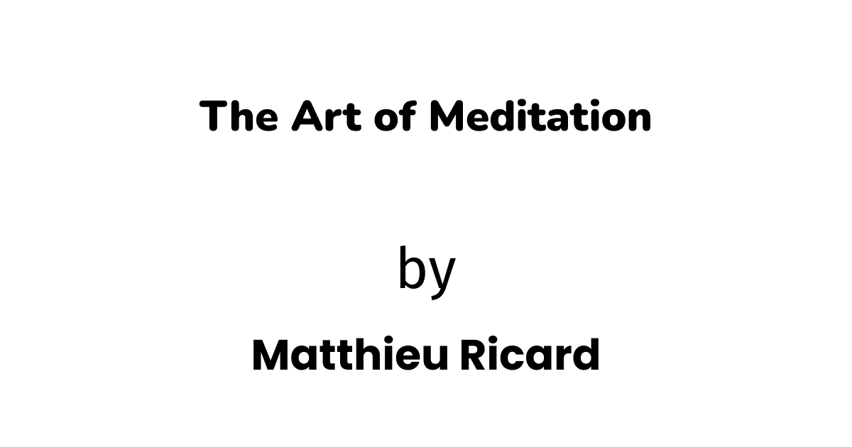 the art of meditation