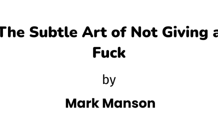 The subtle art of not giving a fck
